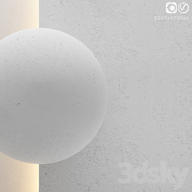 White stucco texture 3DS Max Model - thumbnail 3