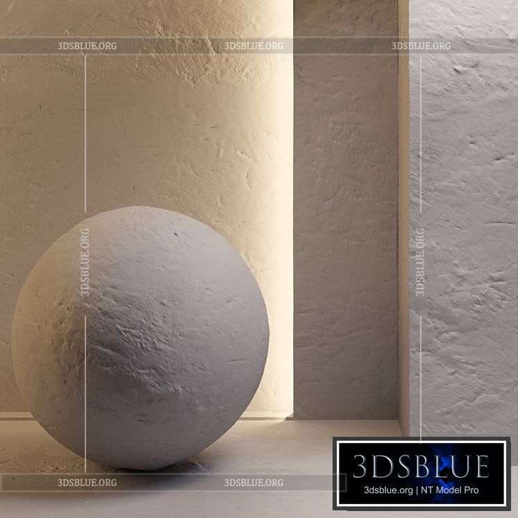 White wall stucco 3DS Max - thumbnail 3