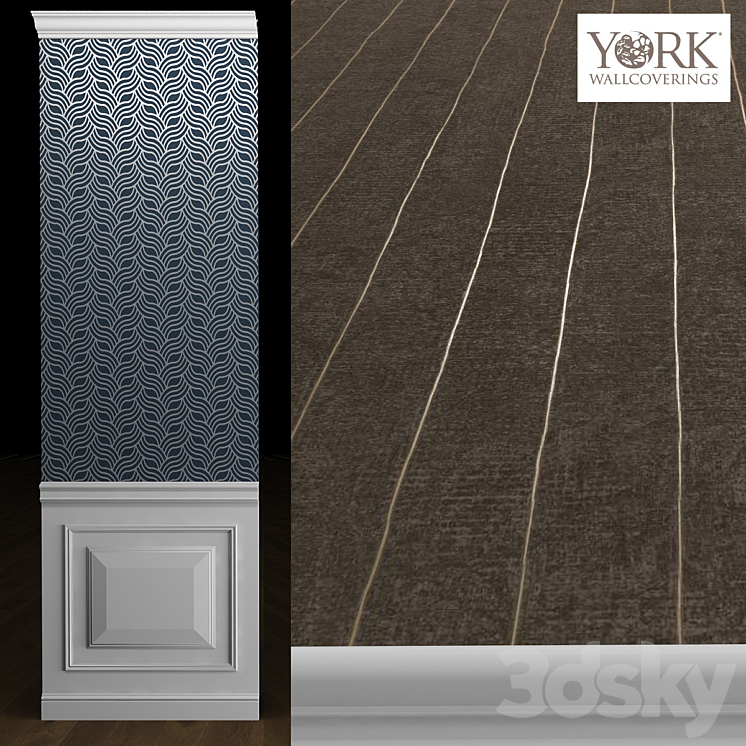 York Dazzling Dimensions wallpaper 3DS Max Model - thumbnail 1