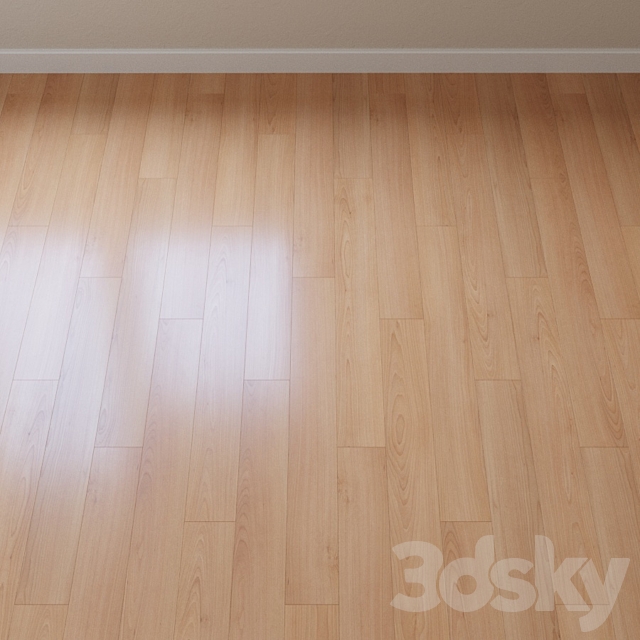 Cortona Beech Parquet board Kahrs 3DS Max Model - thumbnail 2