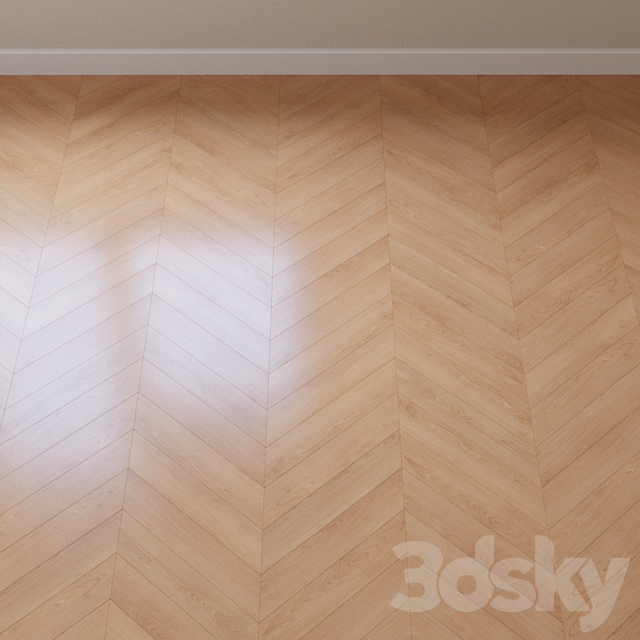 Cortona Beech Parquet board Kahrs 3DS Max Model - thumbnail 3