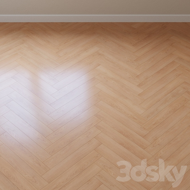 Cortona Beech Parquet board Kahrs 3DS Max Model - thumbnail 4