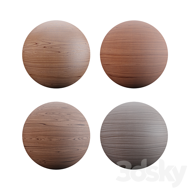 Fine Mahogany Wood Varnished 3DS Max Model - thumbnail 2