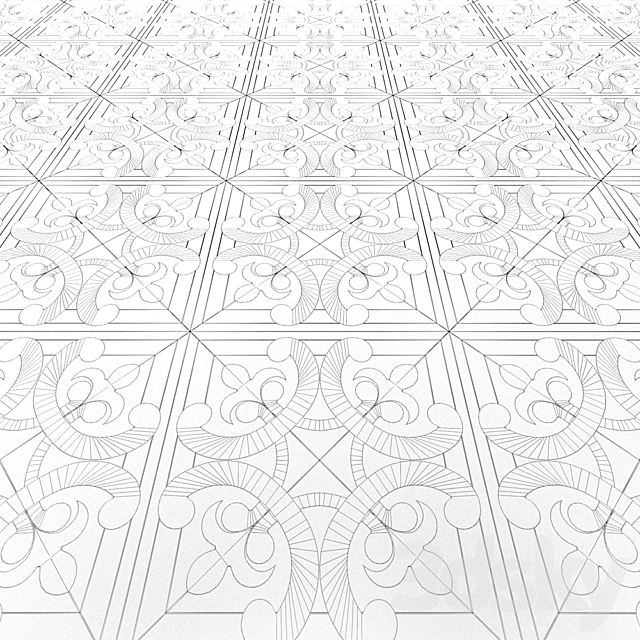 Modular parquet Artparquet 3DS Max Model - thumbnail 2