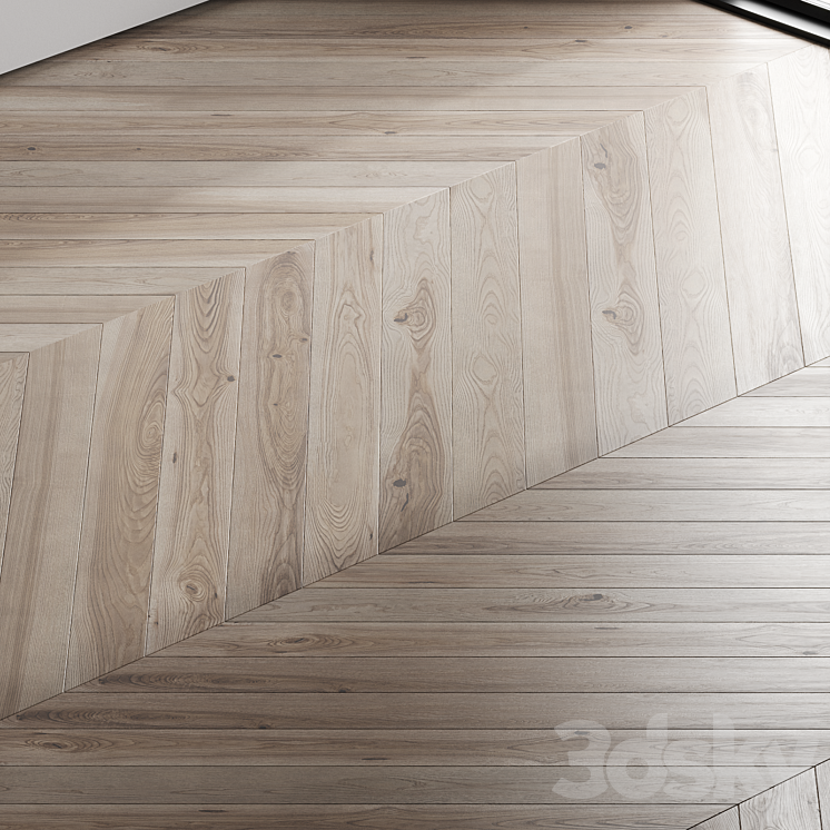 Oak parquet board 13 3DS Max Model - thumbnail 2