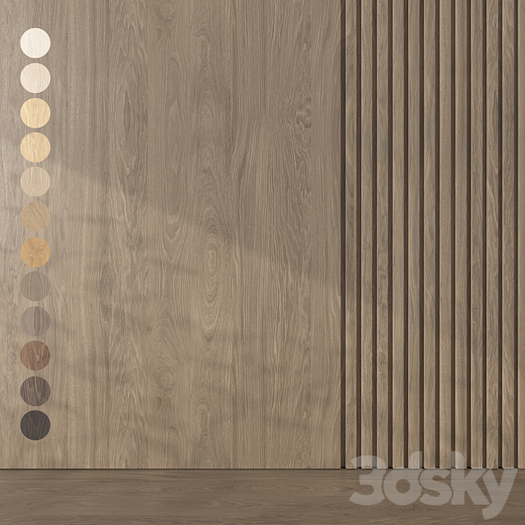 Oak texture 014 3DS Max Model - thumbnail 1