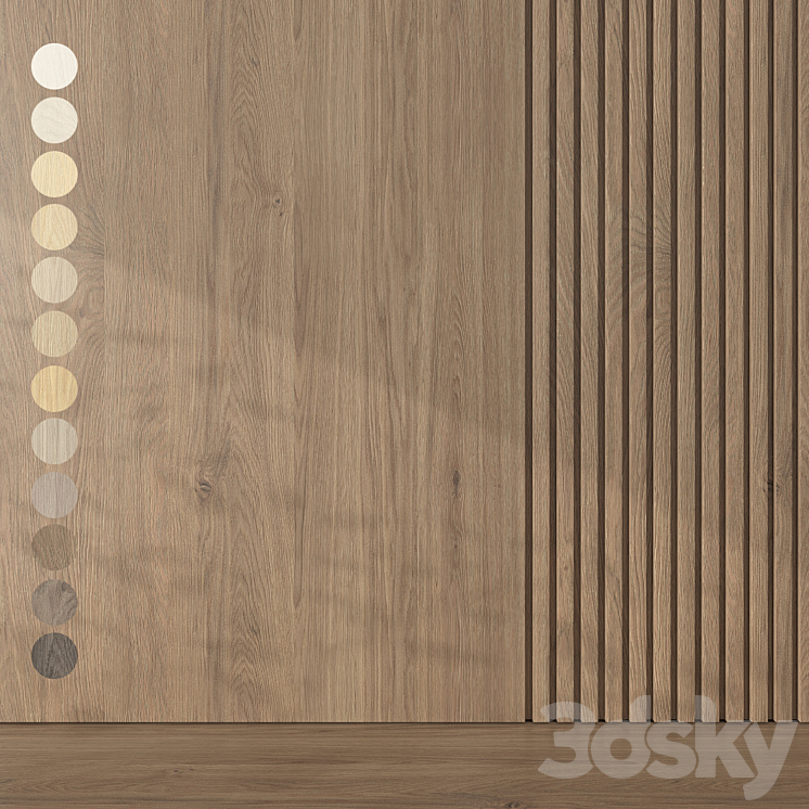 Oak texture 021 3DS Max Model - thumbnail 1