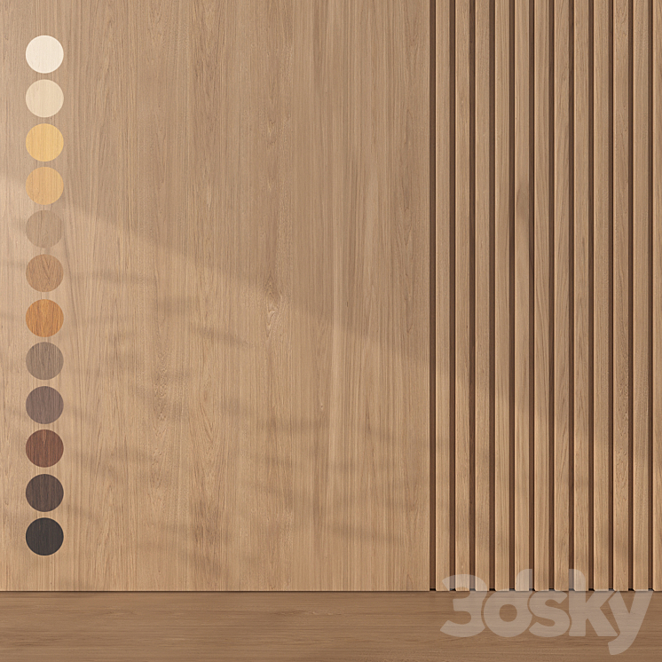 Oak texture 033 3DS Max Model - thumbnail 3