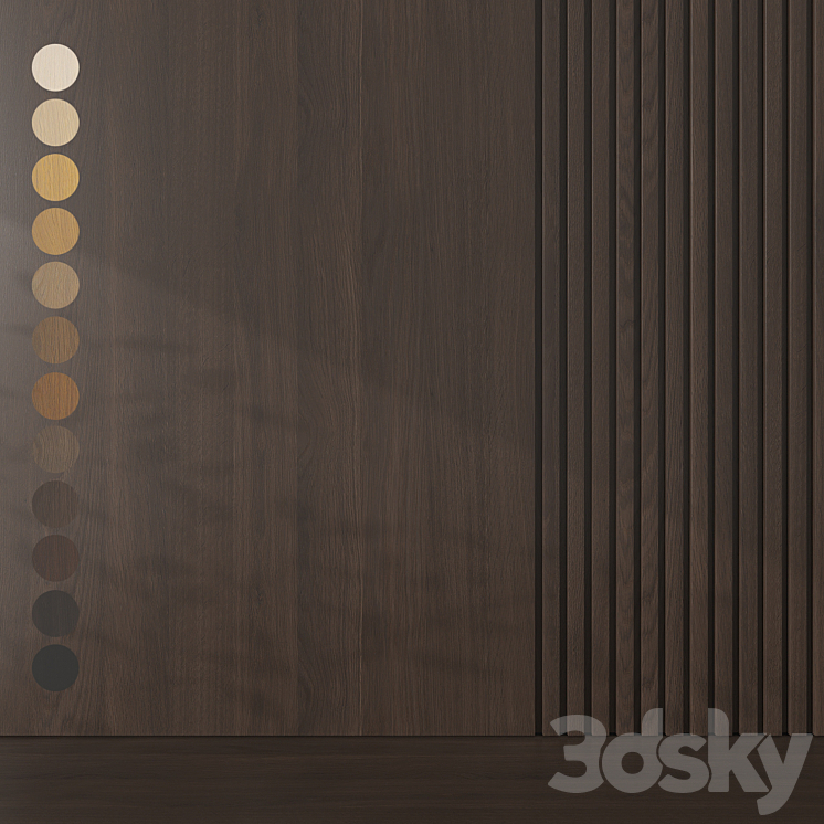 Oak texture 075 3DS Max Model - thumbnail 1