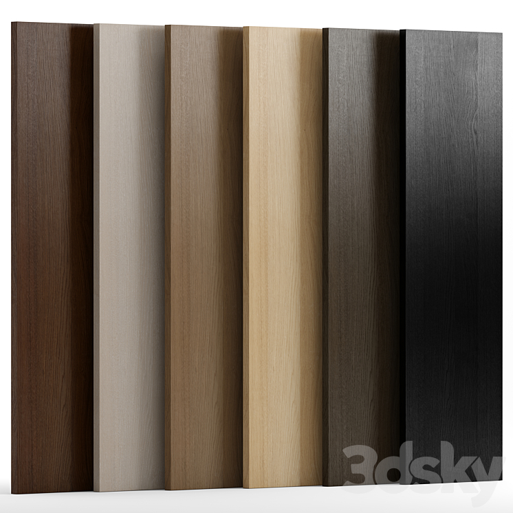 Oak wood 2 with 6 colors 3DS Max Model - thumbnail 1