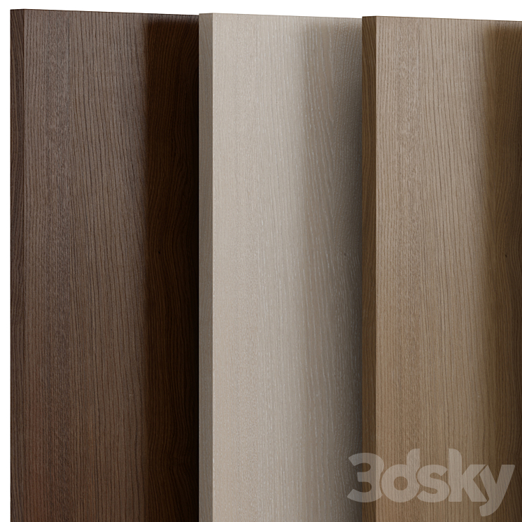 Oak wood 2 with 6 colors 3DS Max Model - thumbnail 2