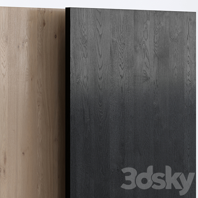 Oak_Knotty wood with 3 materials 3ds Max - thumbnail 3