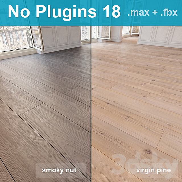 Parquet 18 (2 species without the use of plug-ins) 3DS Max Model - thumbnail 1