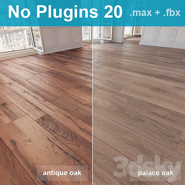 Parquet 20 (2 species. without the use of plug-ins) 3DSMax File - thumbnail 1