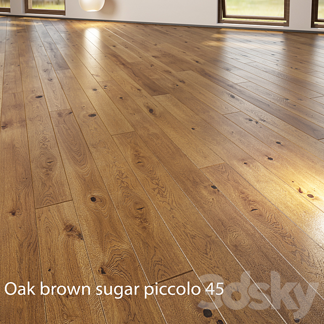 Parquet board Barlinek Floorboard – Brown Sugar Piccolo. 3DS Max Model - thumbnail 2