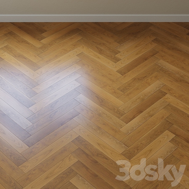 Parquet board Karelia Oak Grain Brown 3DS Max Model - thumbnail 4