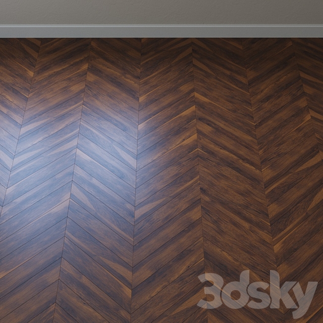 Parquet Krono Original Vintge Classic Pecan Red River 3DS Max Model - thumbnail 3