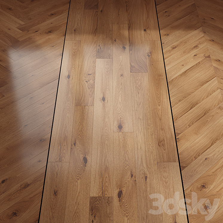 Parquet Oak BERGEN 3DS Max Model - thumbnail 1