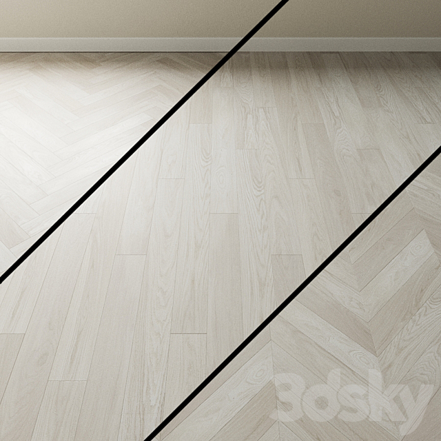 Parquet oak Coswick. Inspire Albatros Bleached 3ds Max - thumbnail 1