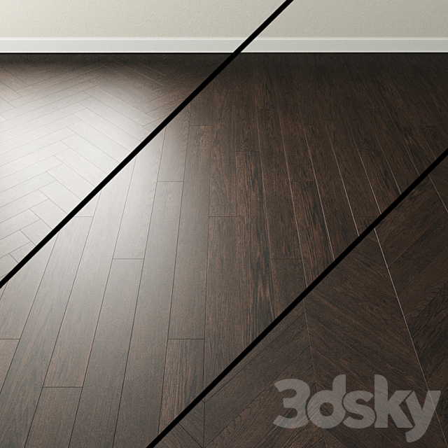 Parquet Oak Coswick. Inspire COAL dark 3ds Max - thumbnail 1