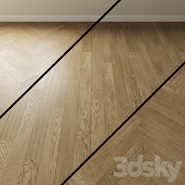 Parquet oak Coswick. Inspire SAND Bleached 3ds Max - thumbnail 1