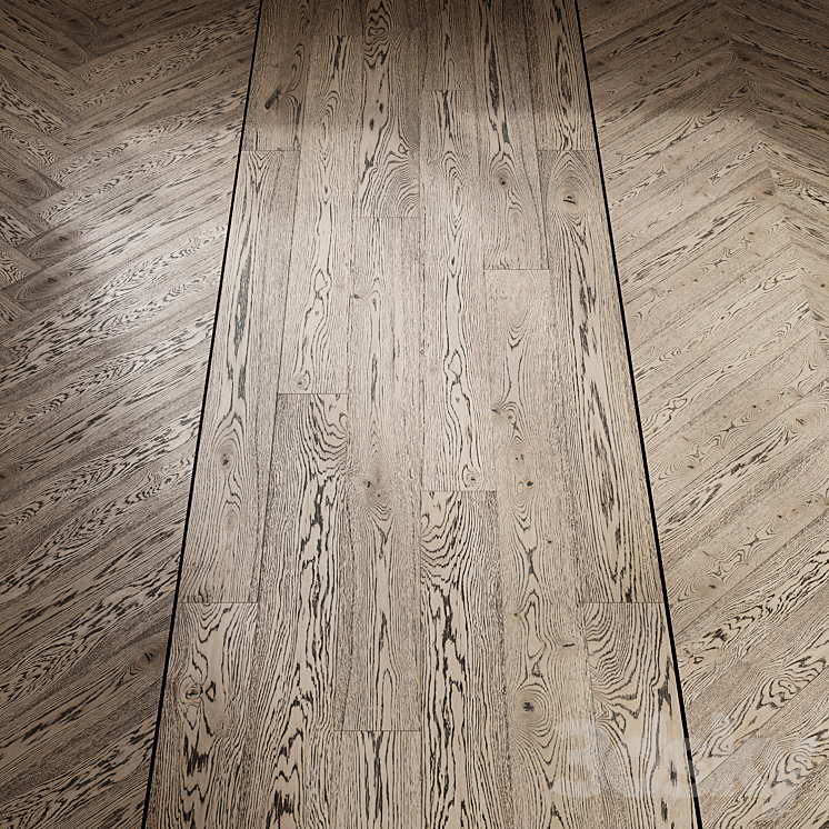 Parquet Oak French Tapestry 3DS Max Model - thumbnail 1