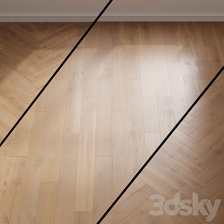 Parquet oak Kyoto Coswick. Inspire 3DS Max - thumbnail 1