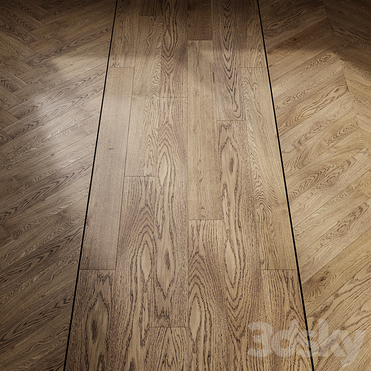 Parquet oak shabo 3DS Max Model - thumbnail 1