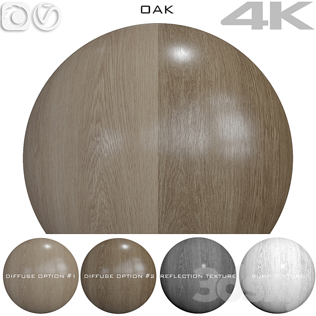 Seamless texture – Oak 16 3ds Max - thumbnail 1