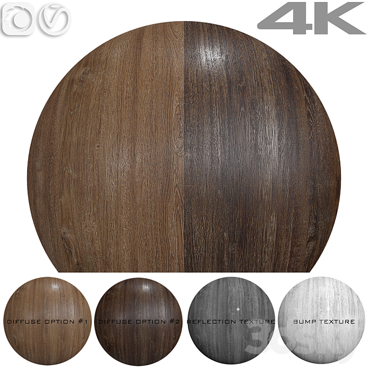 Seamless texture – Oak 3DS Max Model - thumbnail 1