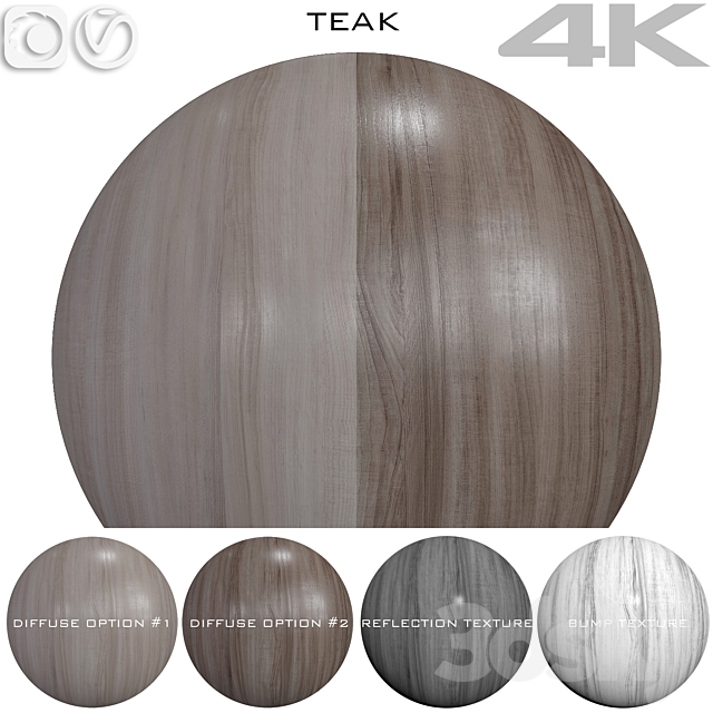 Seamless texture – Teak 5 3ds Max - thumbnail 1