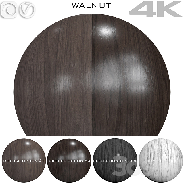 Seamless texture – Walnut 4 3ds Max - thumbnail 1