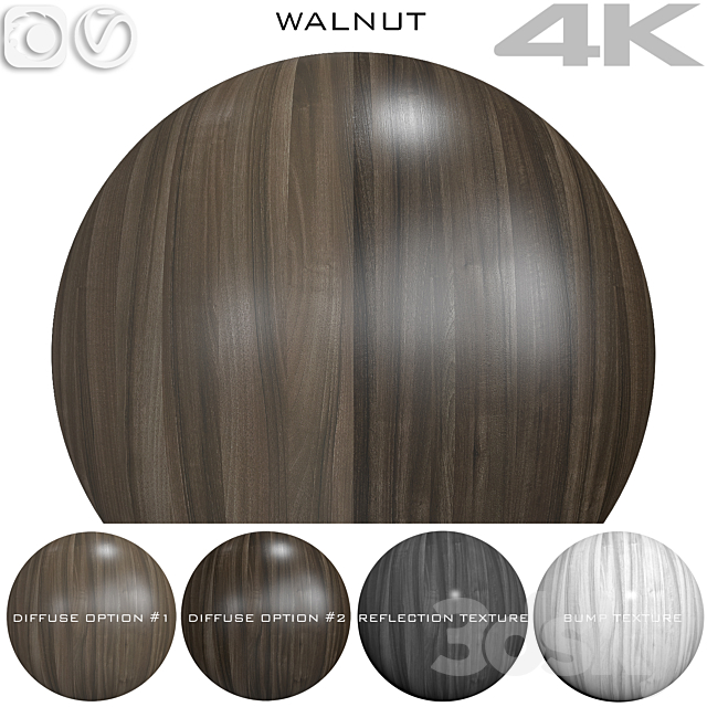 Seamless texture – Walnut 6 3ds Max - thumbnail 1