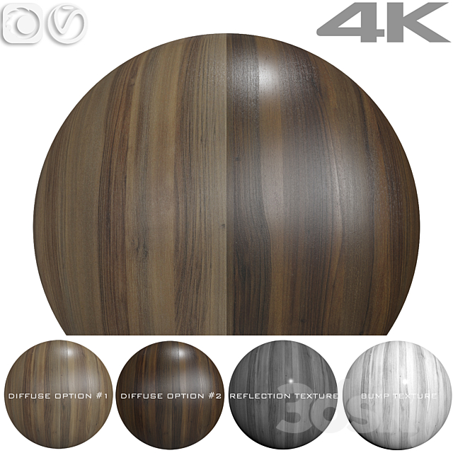 Seamless textures – WALNUT 3ds Max - thumbnail 1