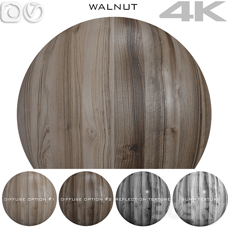 Texture Walnut ?6 3DS Max - thumbnail 1