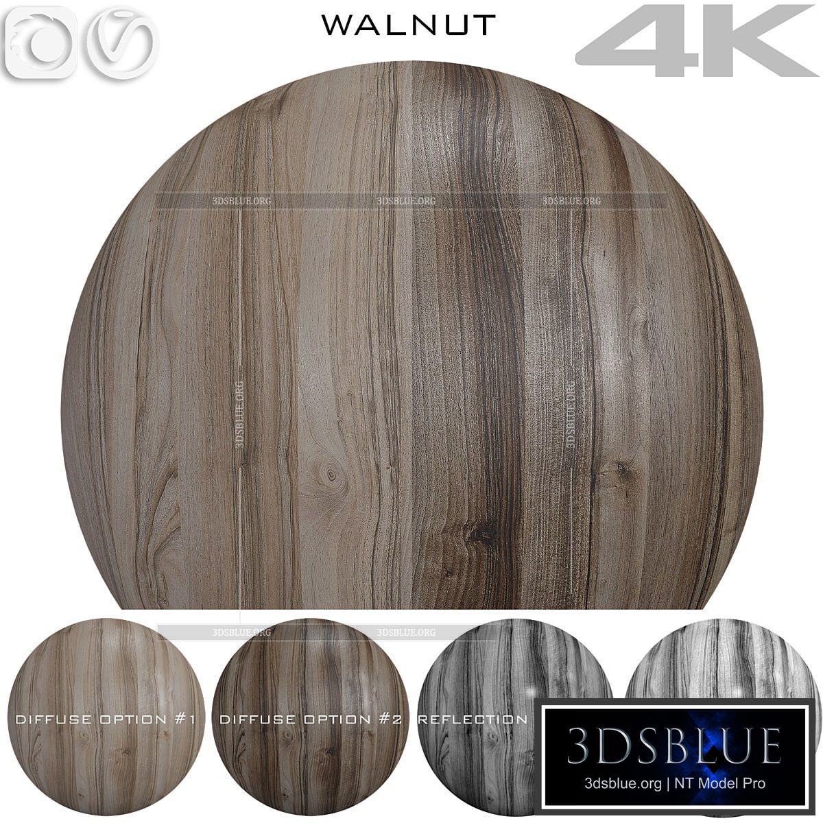 Texture Walnut ?6 3DS Max - thumbnail 3