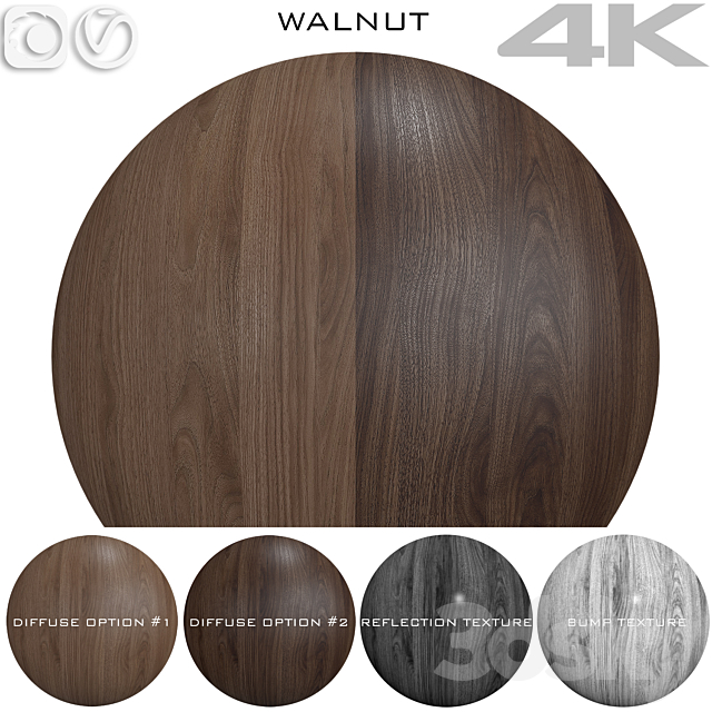 Texture Walnut №4 3ds Max - thumbnail 1