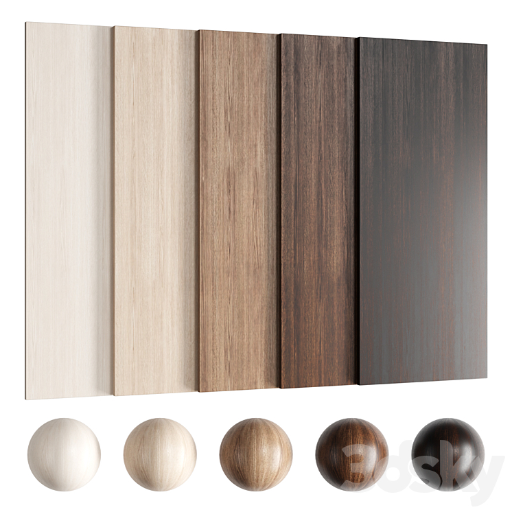 Wood material Oak 011 (Seamless texture) 3DS Max Model - thumbnail 3