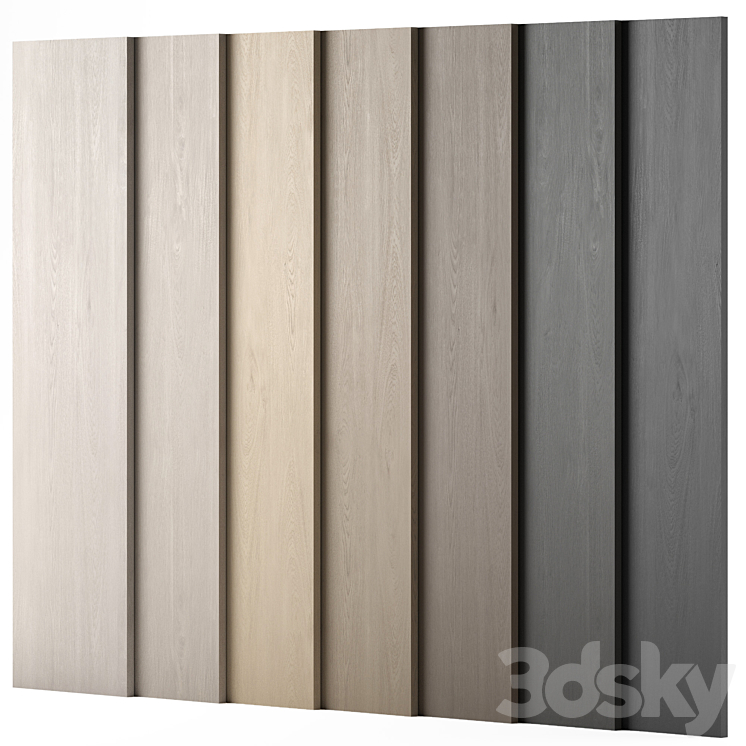 Wood materials Oak – 7 colors – set 07 3DS Max Model - thumbnail 1