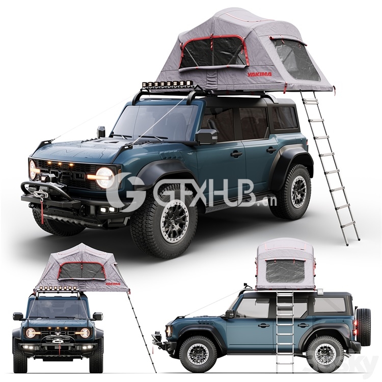 Ford bronco raptor rooftop tent – 3410 - thumbnail 1