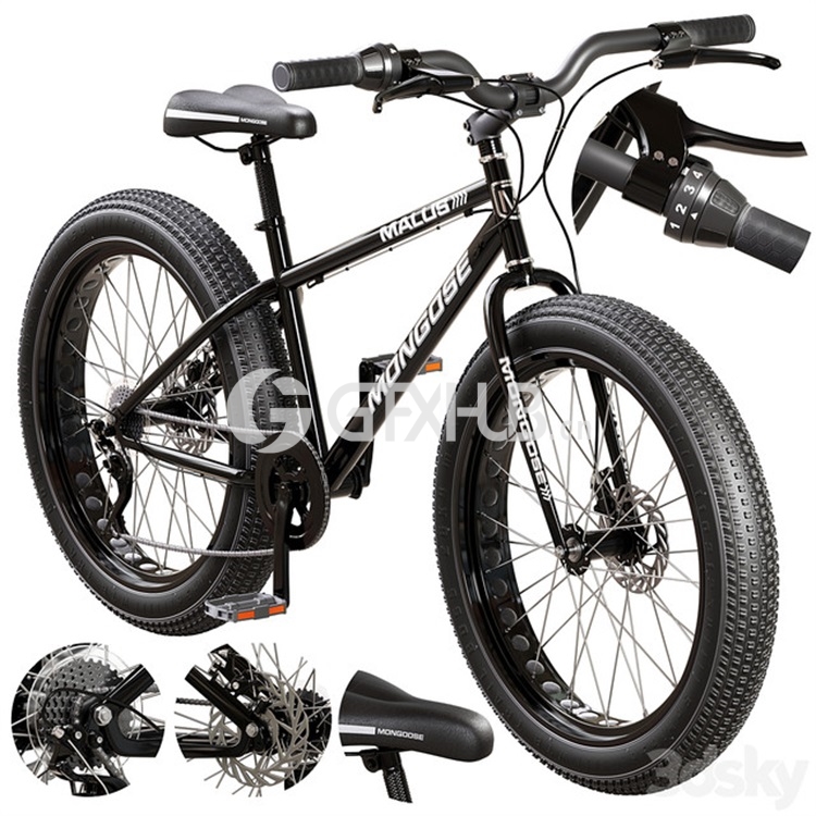 Mongoose Malus Mens and Women Fat Tire Mountain Bike – 3516 - thumbnail 1