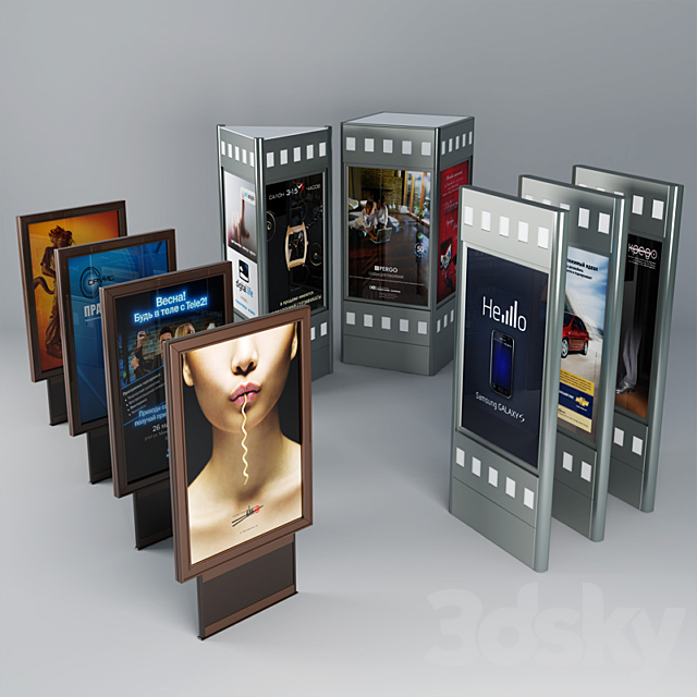 Advertising stands 3DSMax File - thumbnail 1