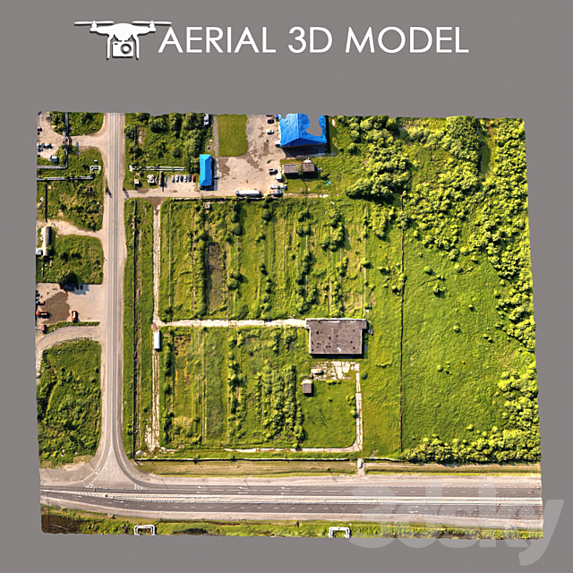 Aerial scan 1 3DSMax File - thumbnail 3