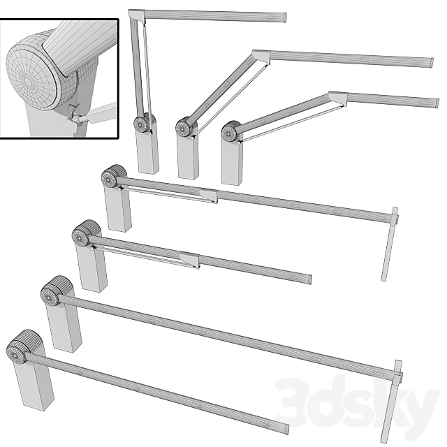 Automatic barrier _ Automatic Barrier 3DS Max Model - thumbnail 2