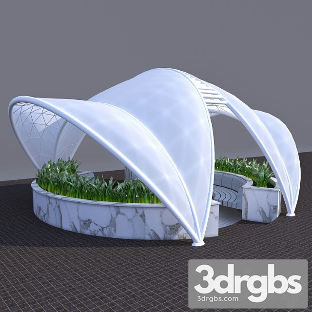 Awning Decorative Gazebo 5 3dsmax Download - thumbnail 1