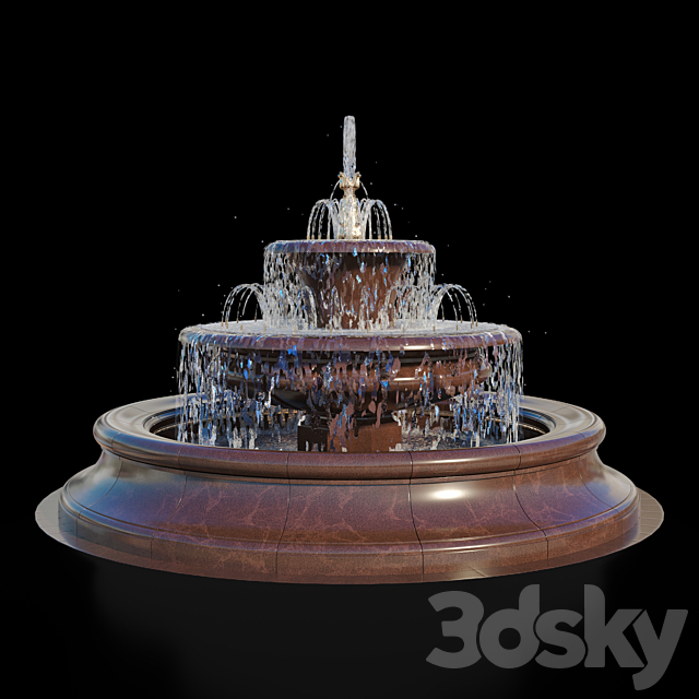 Bees Fountain 3DS Max Model - thumbnail 1