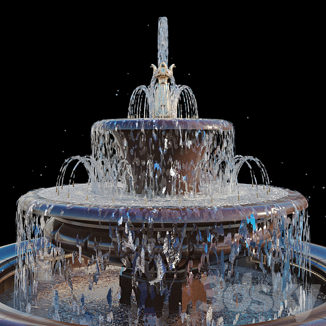 Bees Fountain 3DS Max Model - thumbnail 2