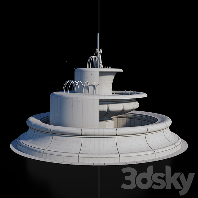 Bees Fountain 3DS Max Model - thumbnail 3