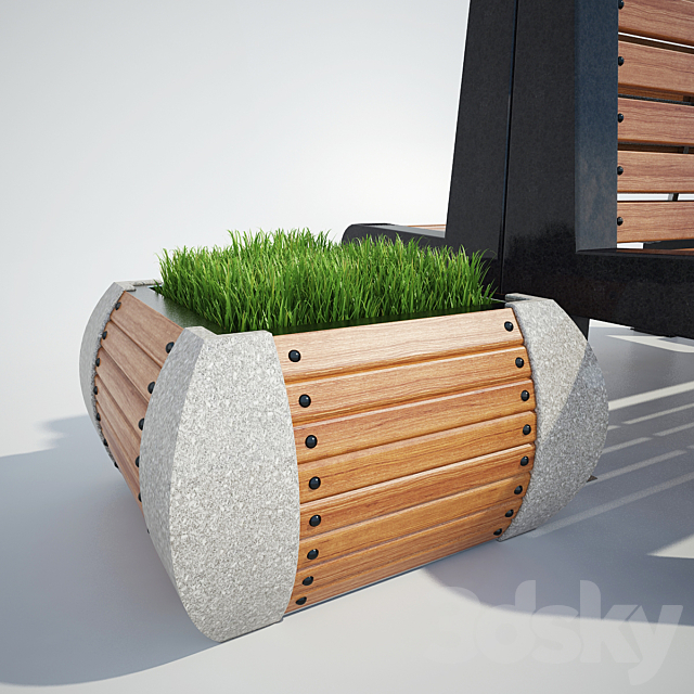 BENCH # 1 3DS Max Model - thumbnail 2