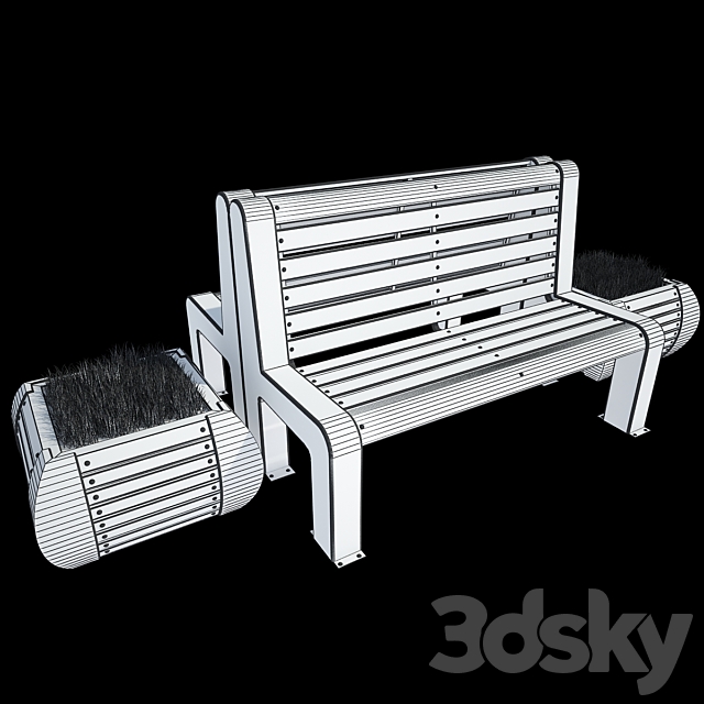 BENCH # 1 3DS Max Model - thumbnail 3